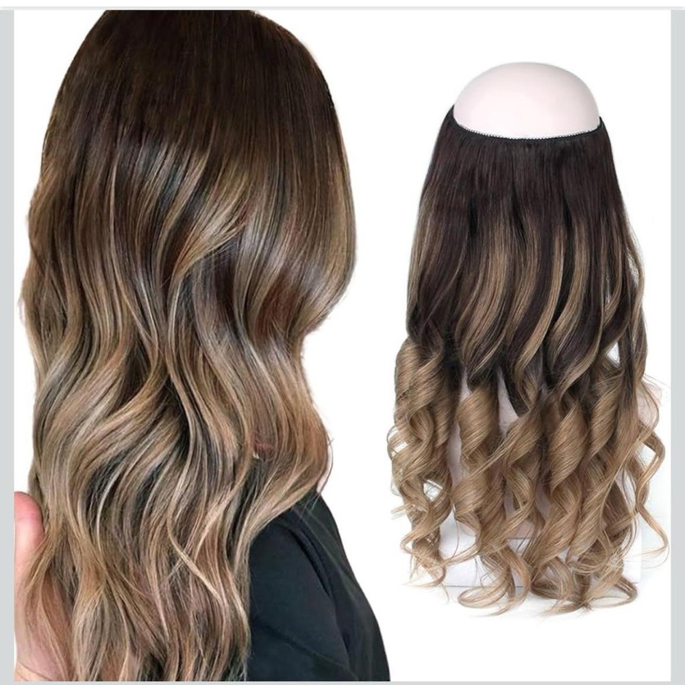 20" Sassina Halo Hair Extensions l 100% Remy Human Hair Real